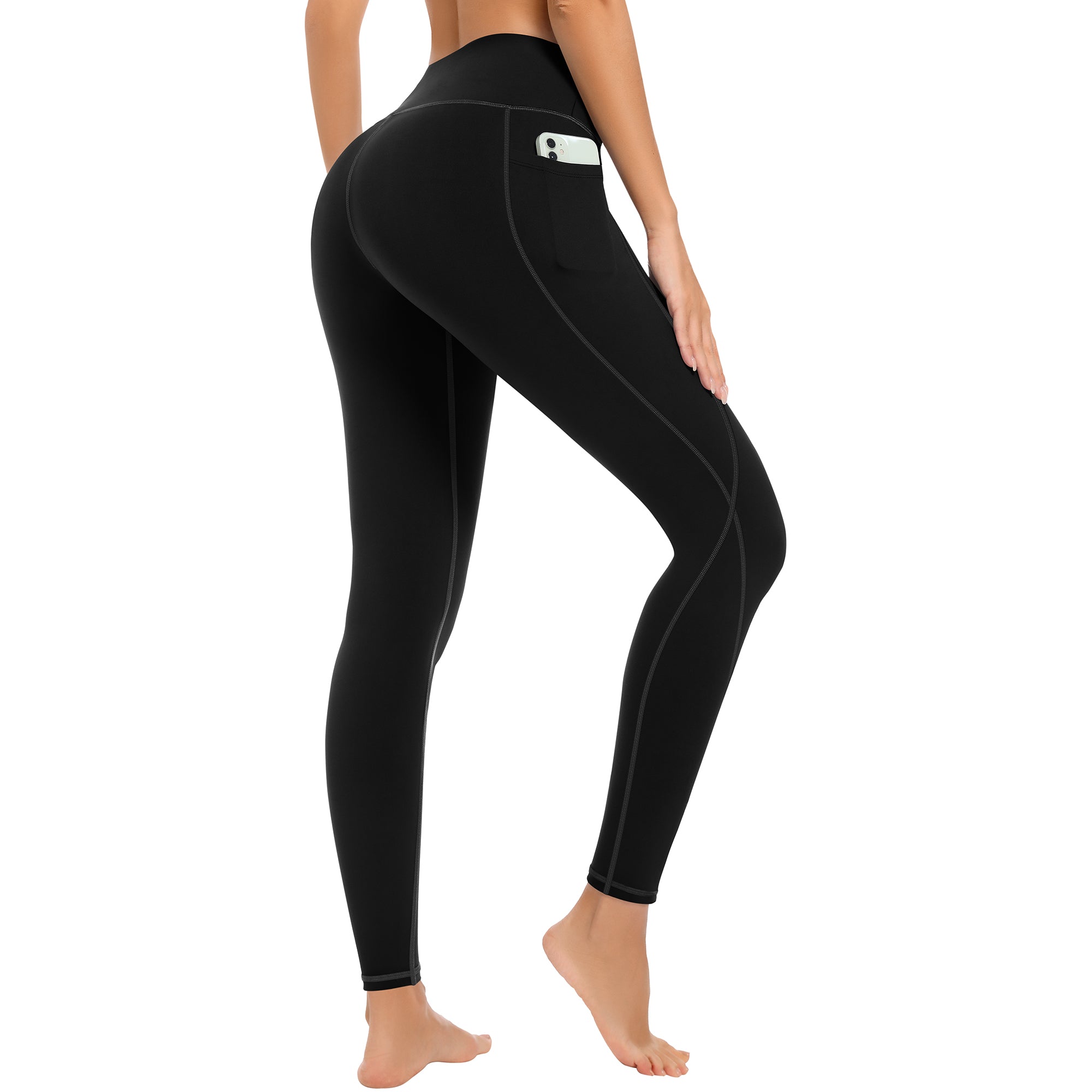 GOFIEP Yoga Leggings with Pockets for Women - High Waist Tummy Control Pants for Workout