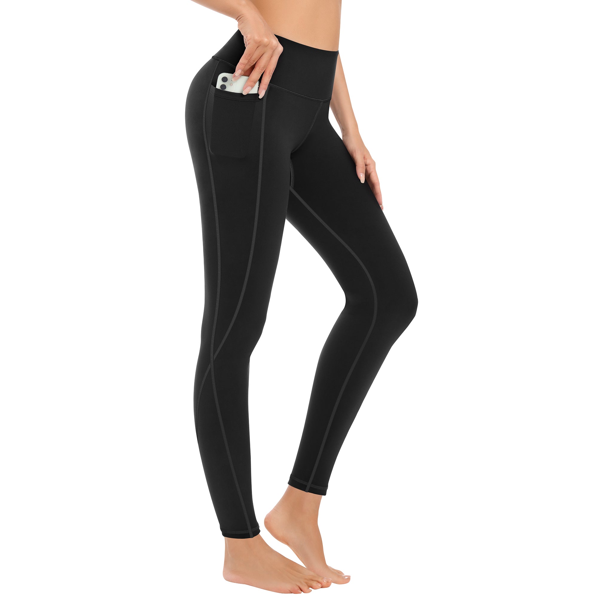 GOFIEP Yoga Leggings with Pockets for Women - High Waist Tummy Control Pants for Workout