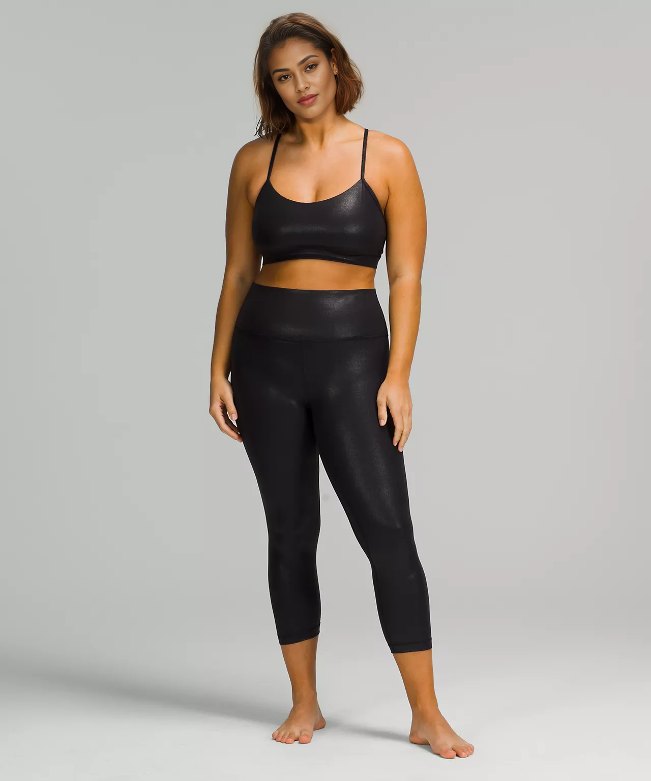 GOFIEP Women Shiny Yoga Legging