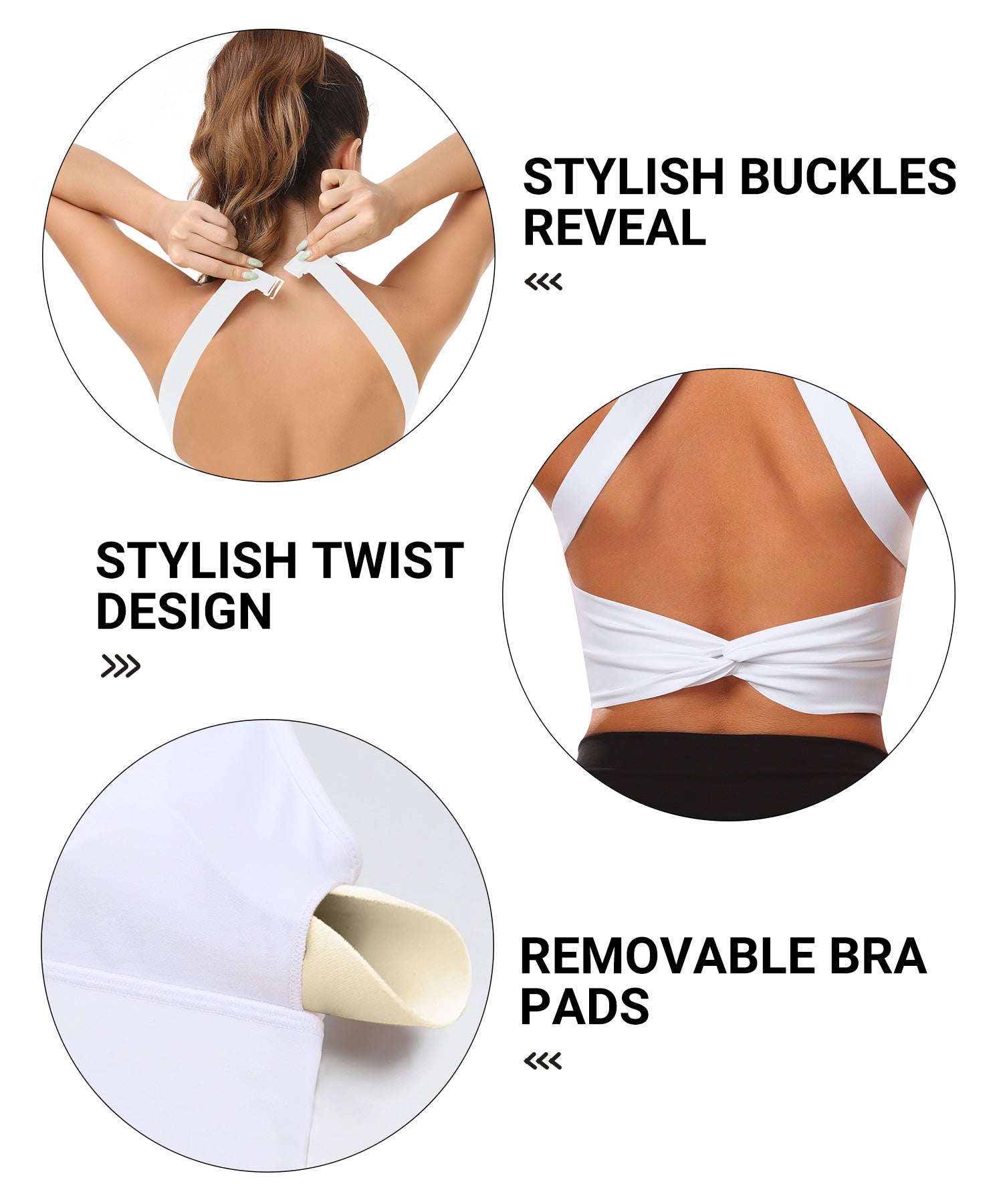 GOFIEP High Impact Sports Bras for Women wide shoulder straps and a hook and eye back strap design Workout Bra Bounce Control