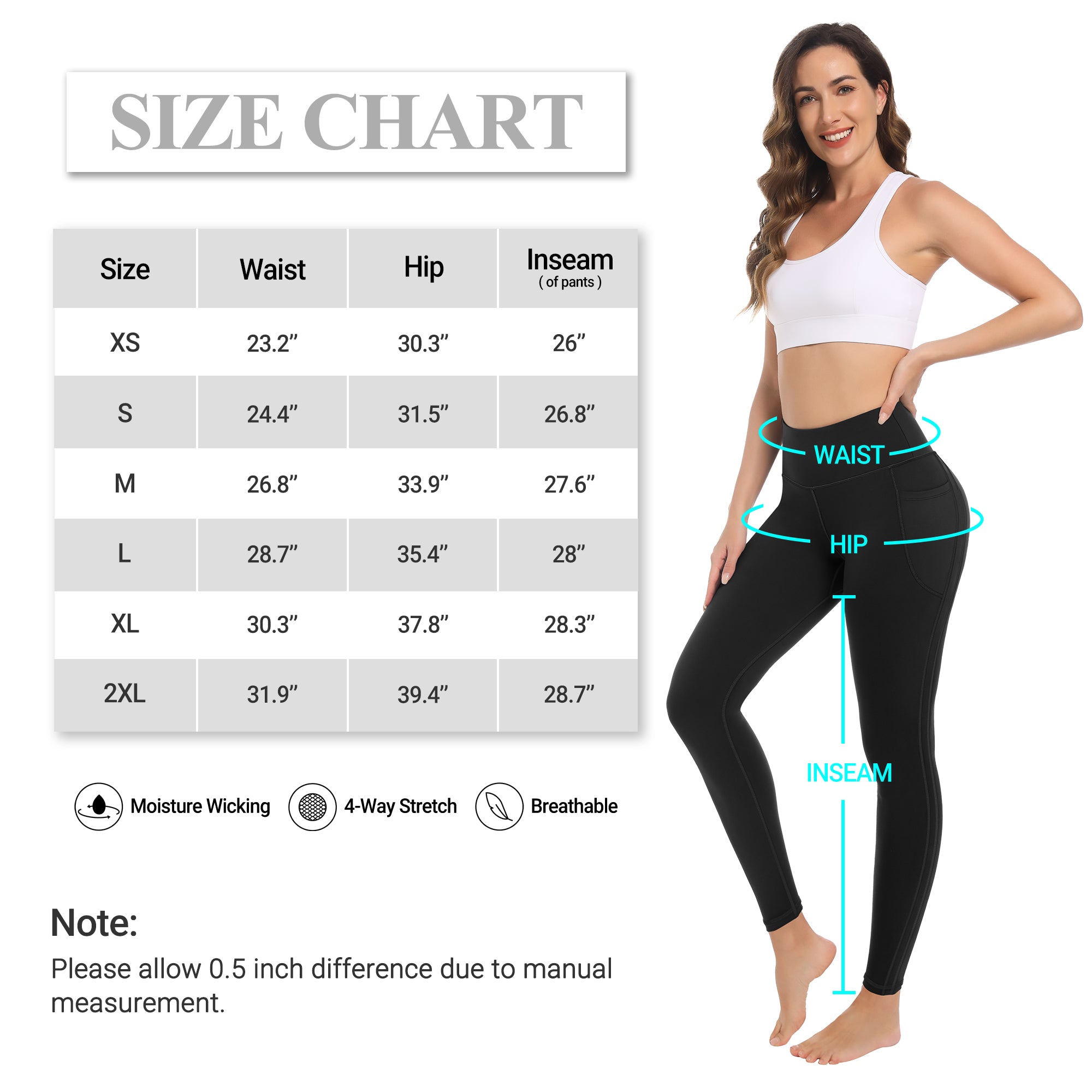 GOFIEP Women Tummy Control Yoga Legging for Workout
