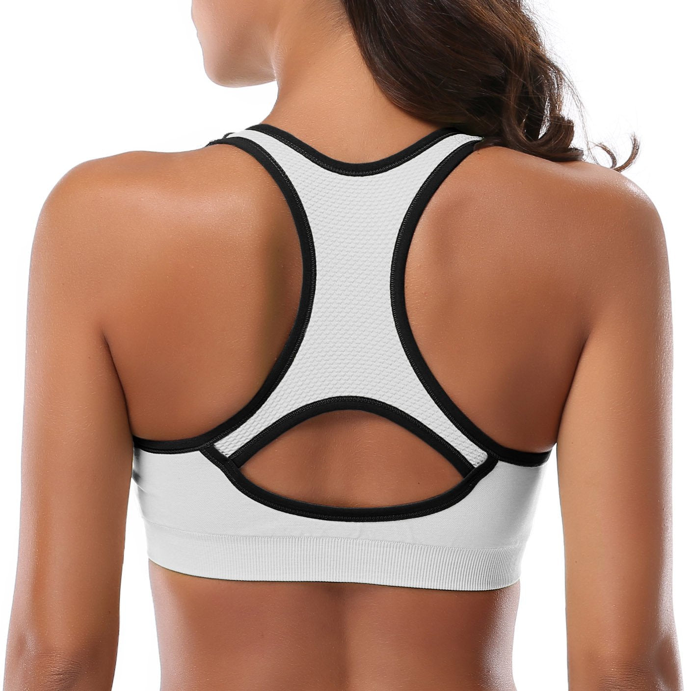 GOFIEP Women Racerback Sports Bras - High Impact Workout Gym Activewear Bra