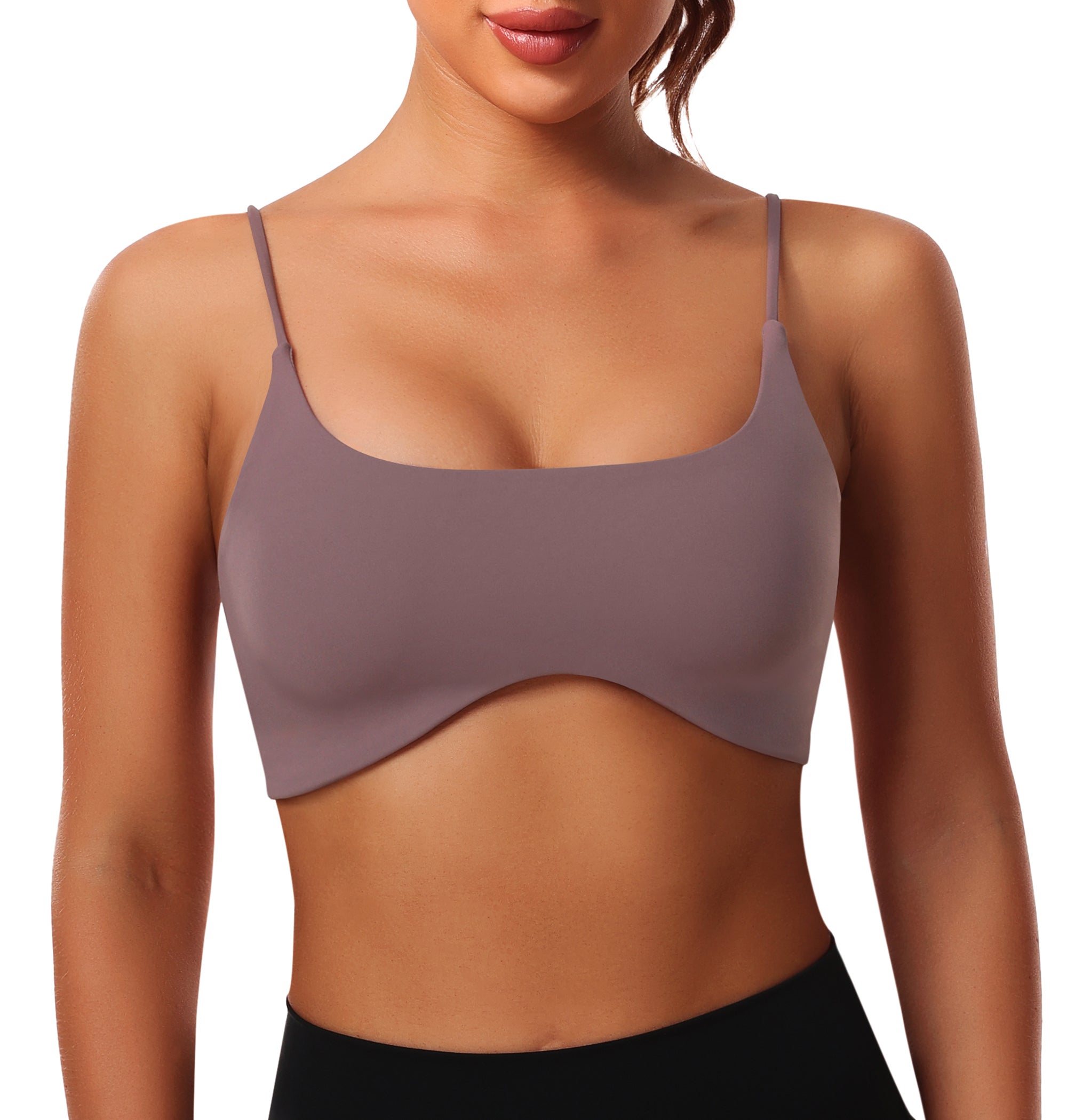GOFIEP Backless Sports Bras for Women Bras with Sexy Crisscross Built-in Bra Tank Tops for Running Gym Workouts